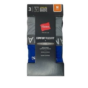 HANES - Men’s 3pk Comfort Flex Fit Long Leg Boxer Briefs.